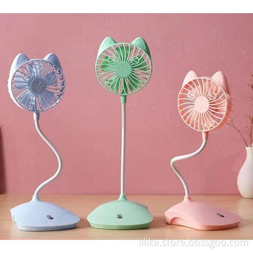 Pig Rechargeable Mini Fan with Clamp Phone Holder Pencil Vase